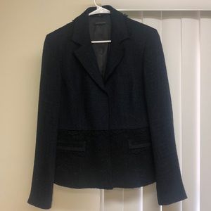 Eli’s Tahari Blue Blazer Lace Trim